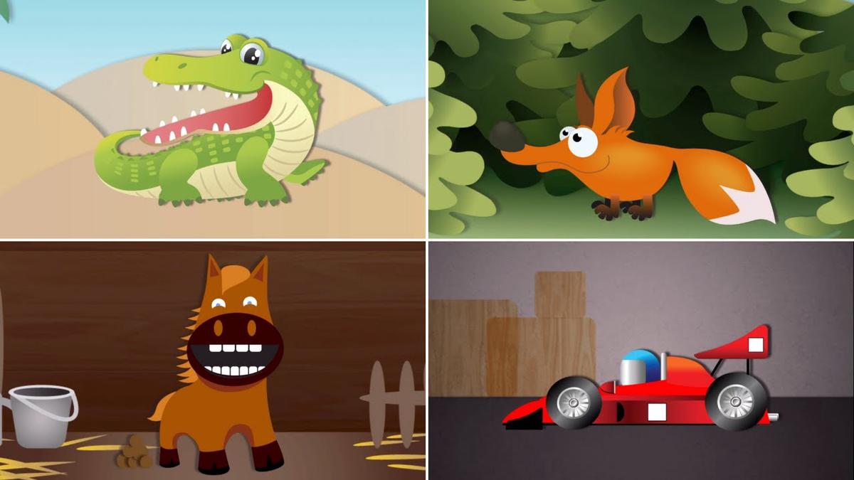 'Video thumbnail for Animals - Vehicles - Musical Instruments Names'